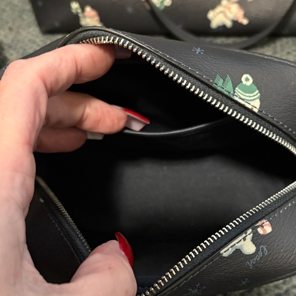 Coach navy blue snowman Tote Bag Set - Picture 7 of 10